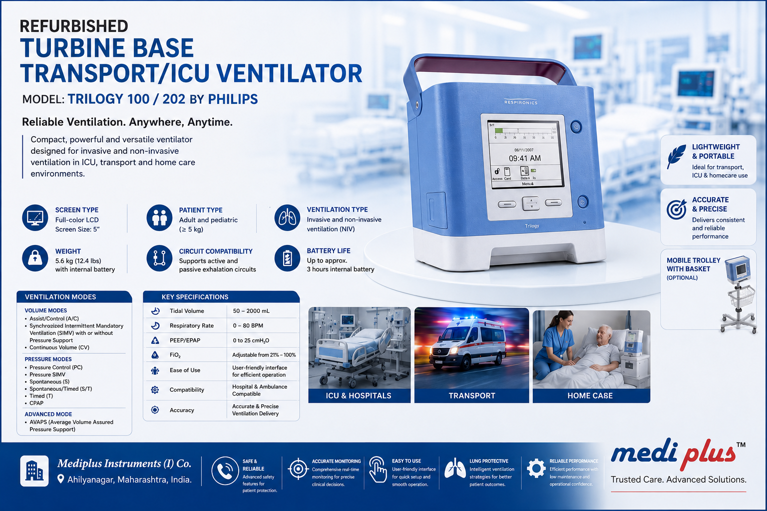 Refurbished PHILIPS Ventilator